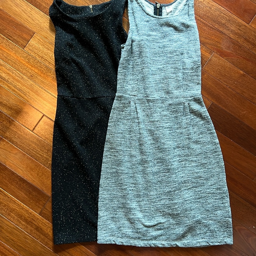 Two old navy shift tweed dresses